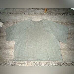 Aerie Olive Green Knit Short Sleeve Top